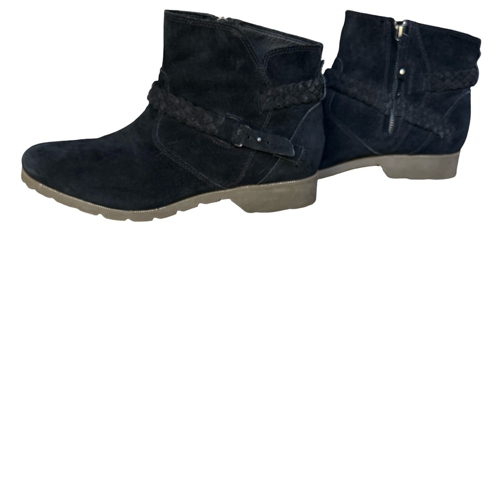 NWOB Teva Women’s Delavina Black Suede Ankle Boots Size 11 - Picture 3 of 10